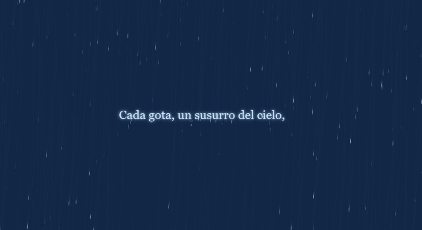 Plantilla HTML Día Lluvioso | Poema Animado y Efecto Lluvia Realista