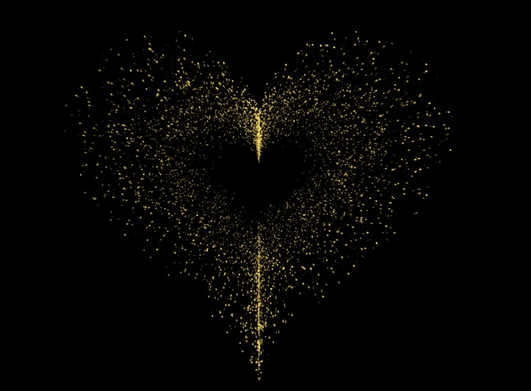 Corazón de Partículas con Mensaje Oculto