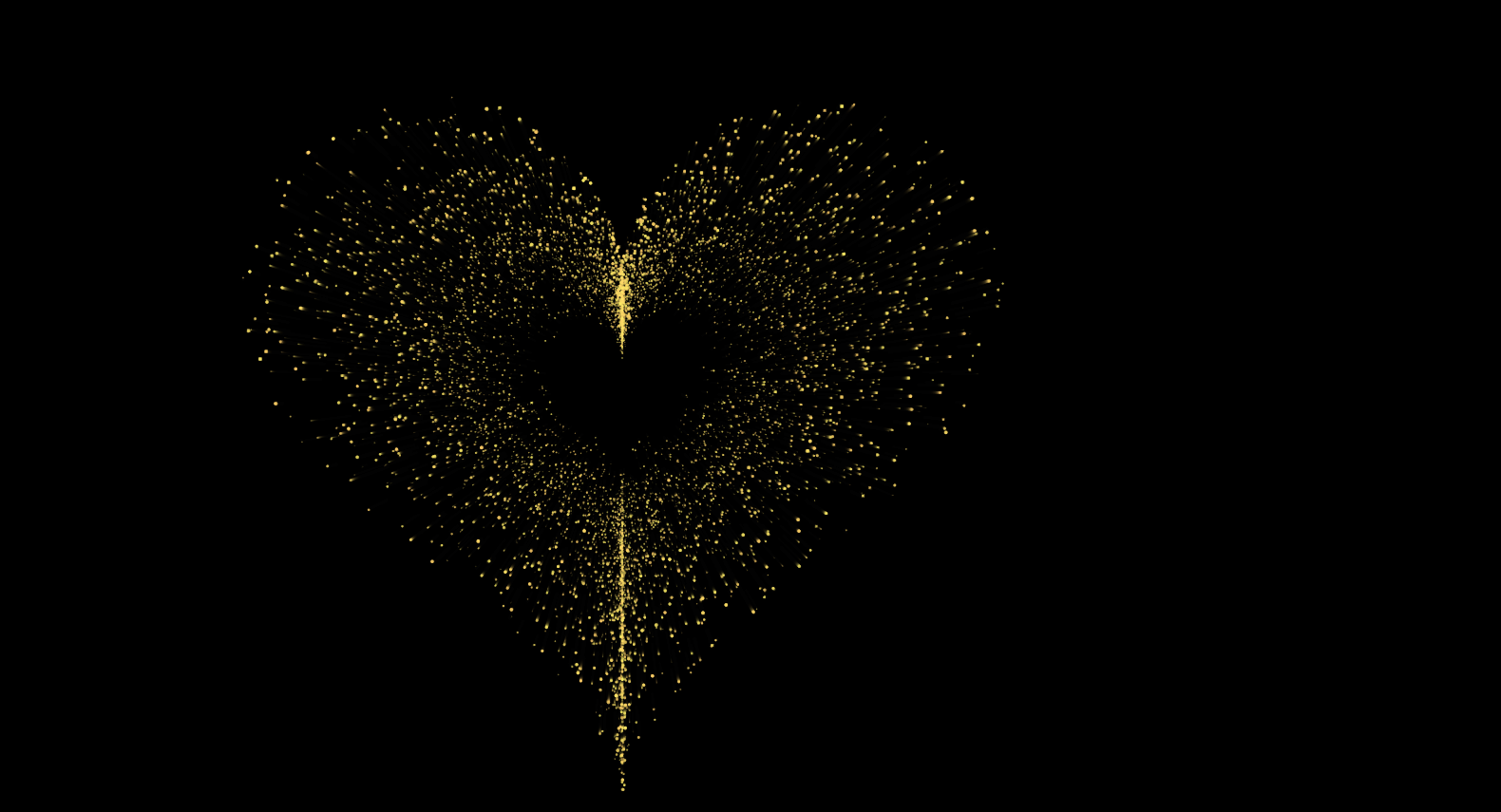 Corazón de Partículas con Mensaje Oculto