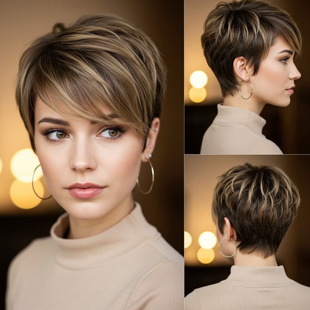 Os 4 TOP Cortes de Cabelo Curto 2026 para as Mulheres 4 Cabelo curto feminino com franja lateral