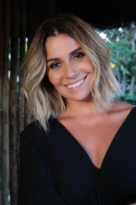 Giovanna Antonelli 2018 cabelo curto blunt com leves ondas