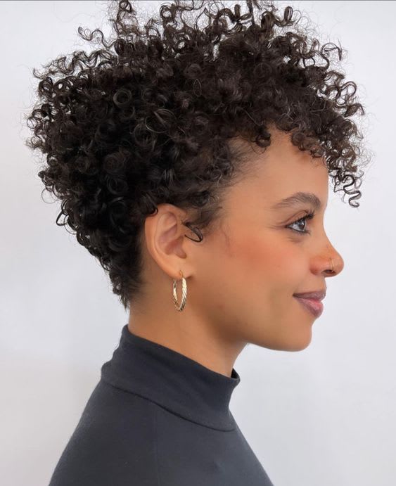 Cabelo Curto Chanel e Tapered Hair para Cabelos Cacheados 3 Corte de cabelo curto da modas dos cabelos cacheados tapered hair