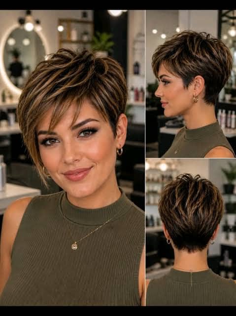 Pixie Cut: Cabelo Curto com Estilização e Variações Modernas 3 pixie com franja longa