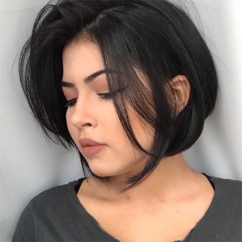 corte chanel curto para rosto redondo