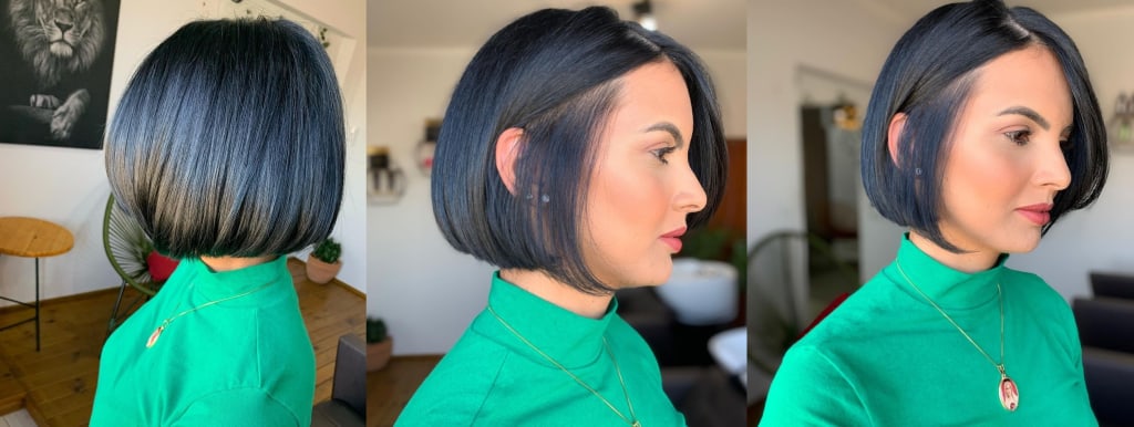 @studio_betinha_leao com um lindo cabelo curto feminino no estilo chanel