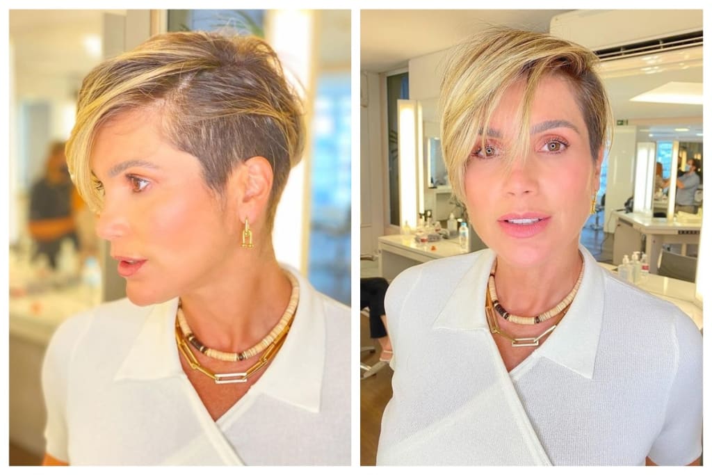 Os Cortes de Cabelo Curto da Flavia Alessandra 2 Cabelo Curto Lateral Raspada da Flavia Alessandra