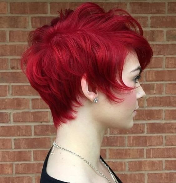 A Cor Vermelha Cai Muito Bem com o Cabelo Curto 29 Cabelo curto 896