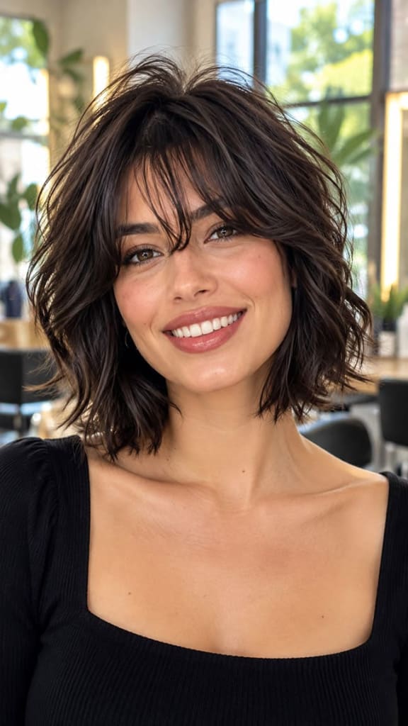 Corte moderno curto Short Shag (Corte Shag Curto)