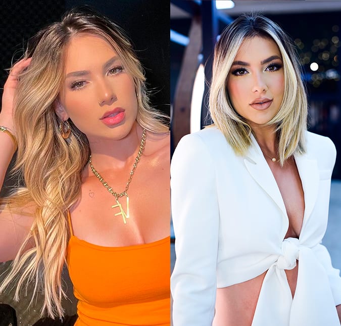 Antes e depois da Virgínia Fonseca que foi do cabelo longo para o curto