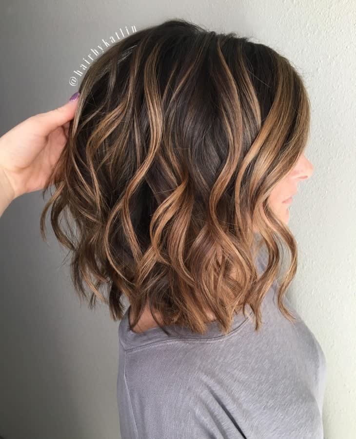 Cabelos Curtos com Luzes Mel para as Mulheres 3 cabelo curto long bob luzes mel