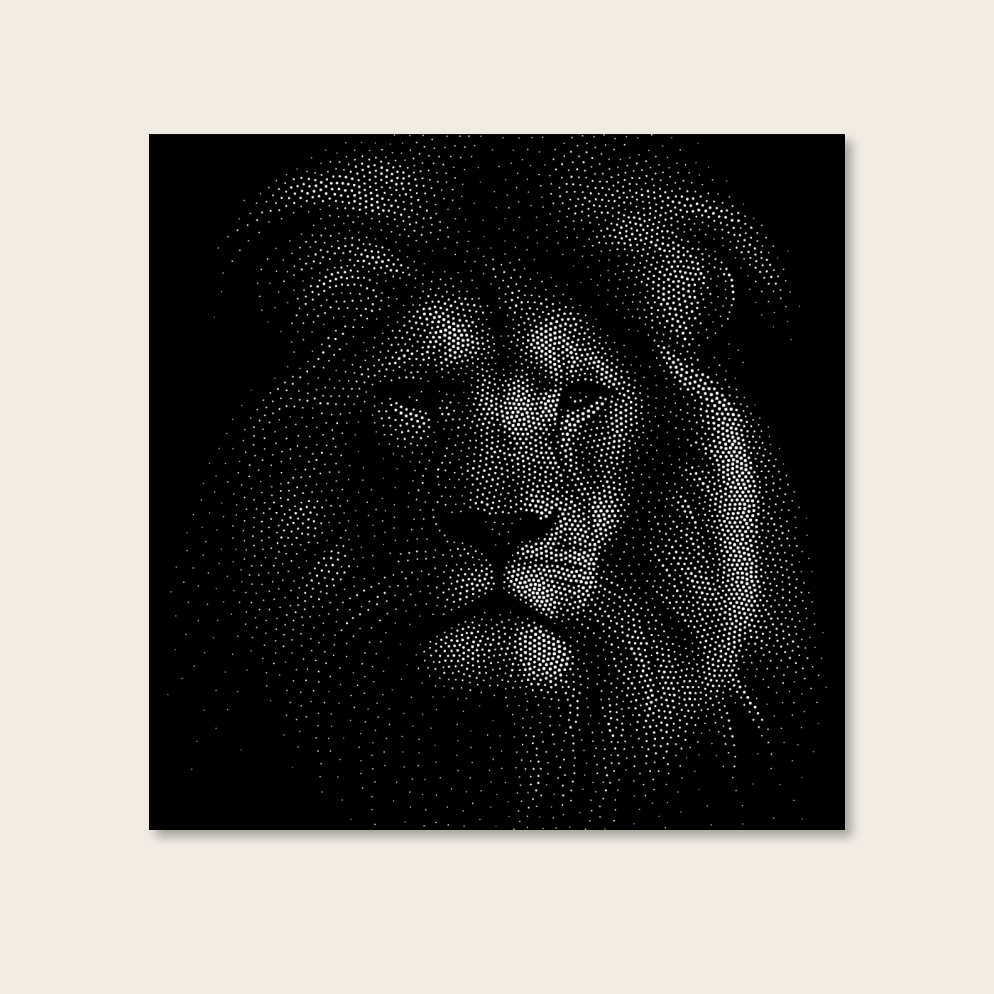 Majesté — œuvre pointilliste Nuqat