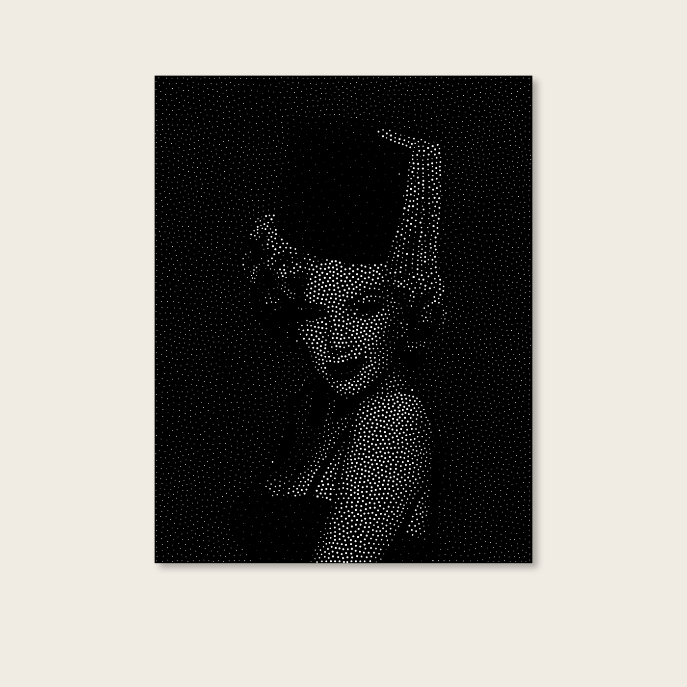 Lalla Monroe — œuvre pointilliste Nuqat