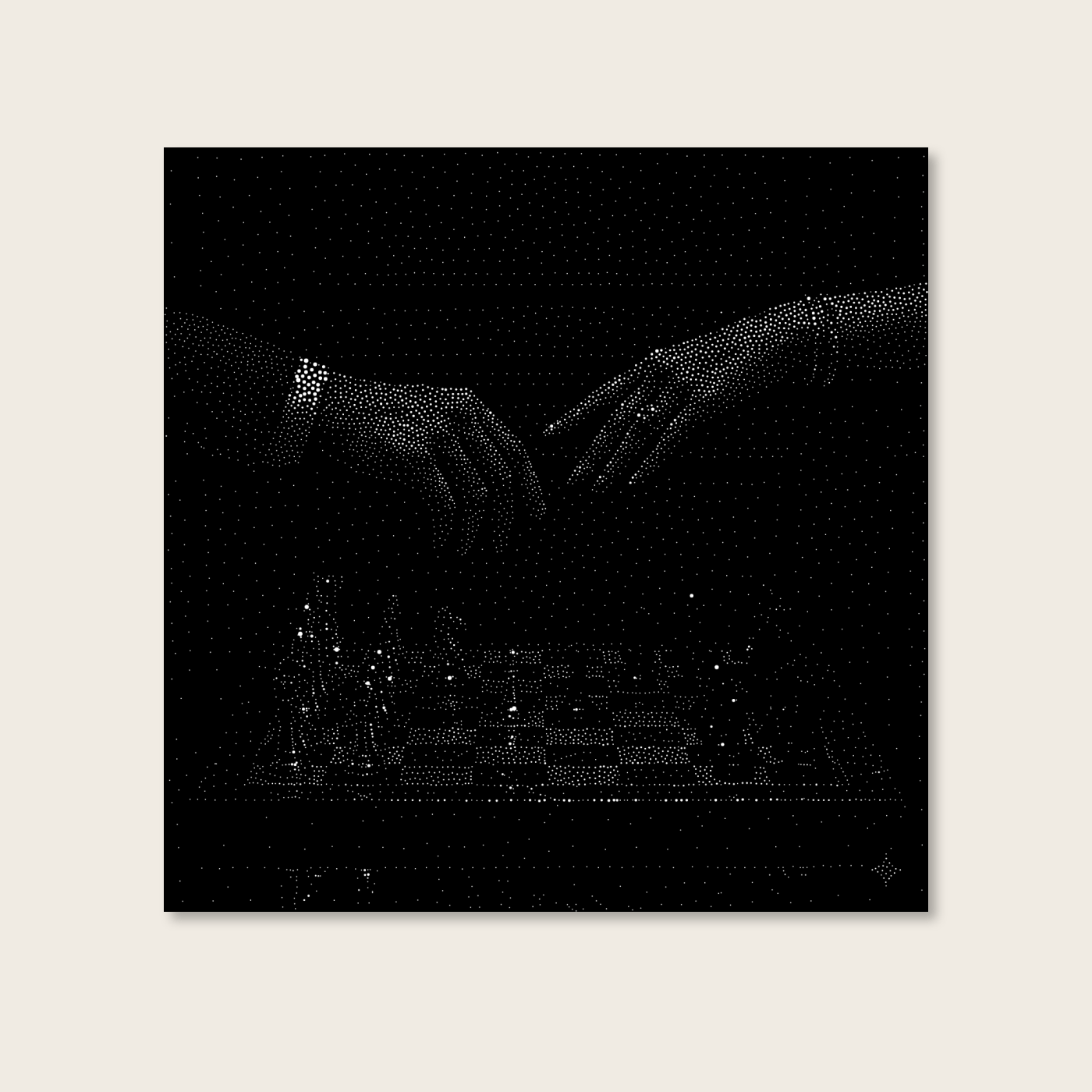 La Partie — œuvre pointilliste Nuqat