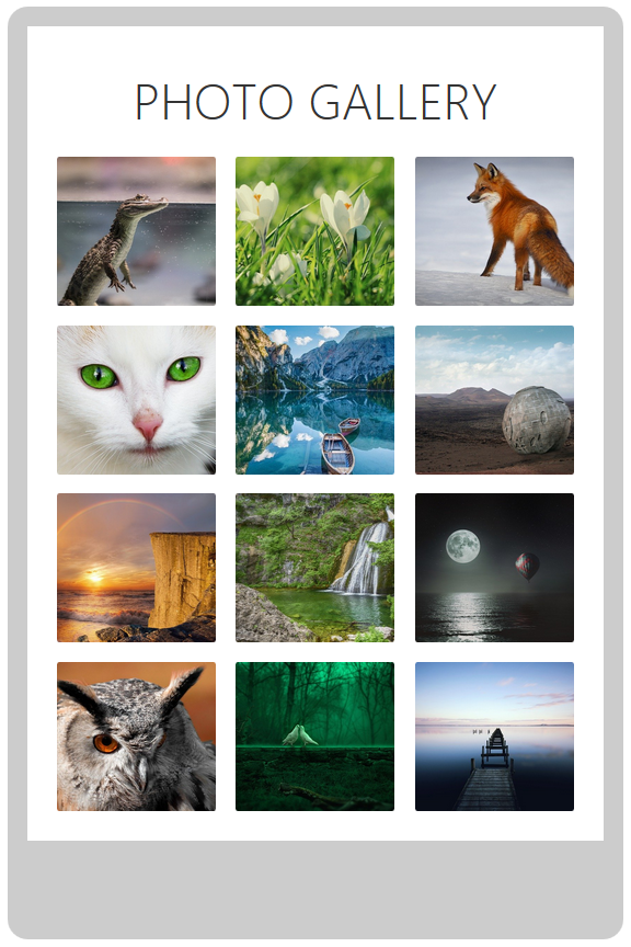 Responsive photo gallery written in svelte