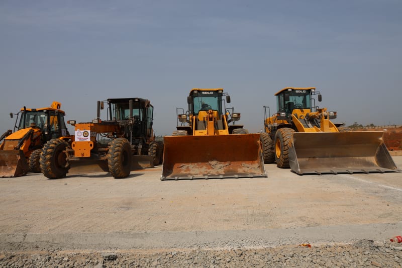 Landcraft farm equipment operators on site