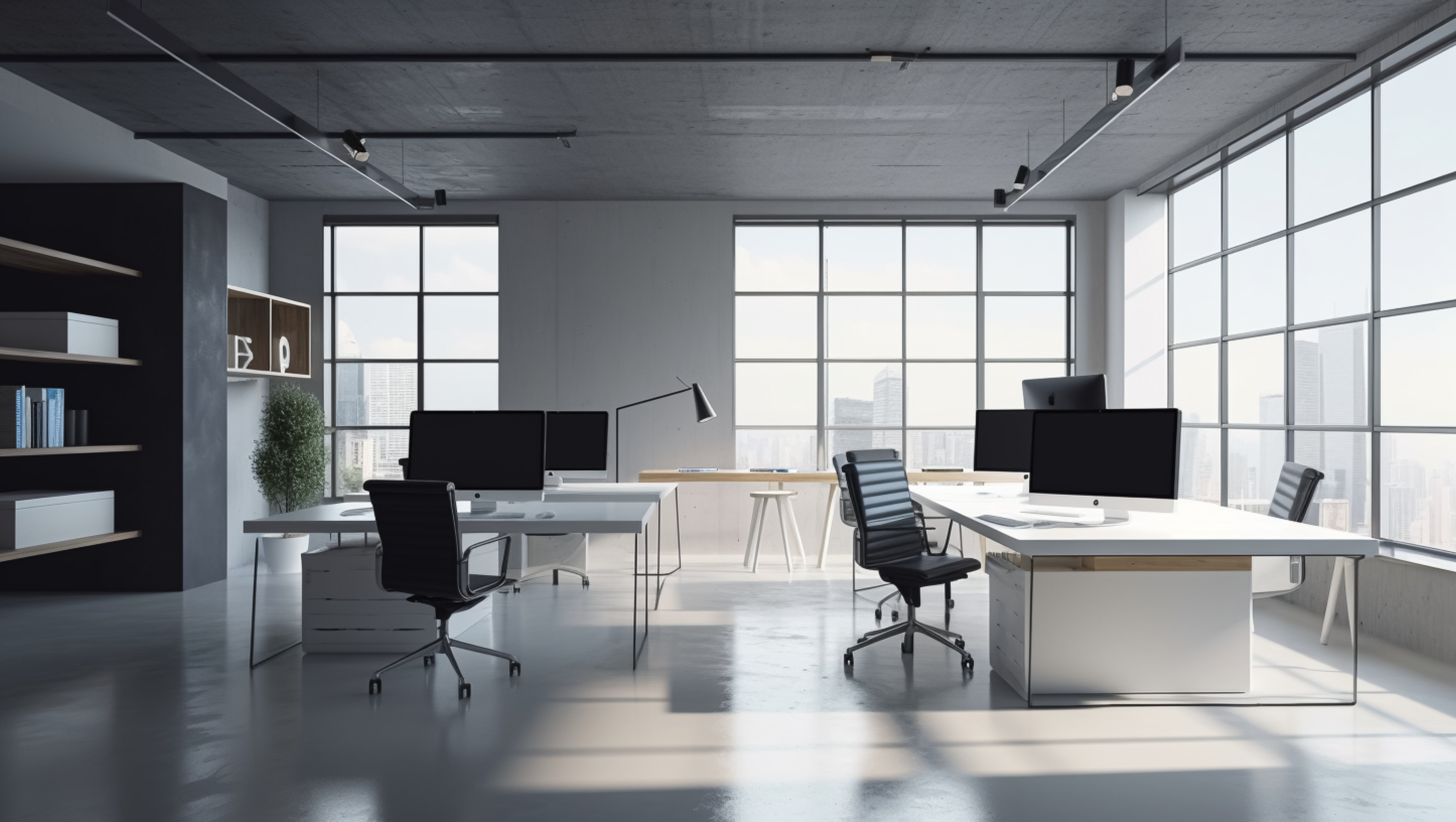 Modern office space fitted with Origin Furniture desks and workstations