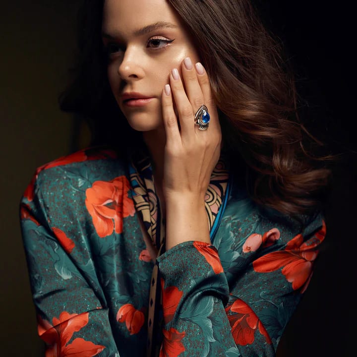 Silk Scarf & Ring Set