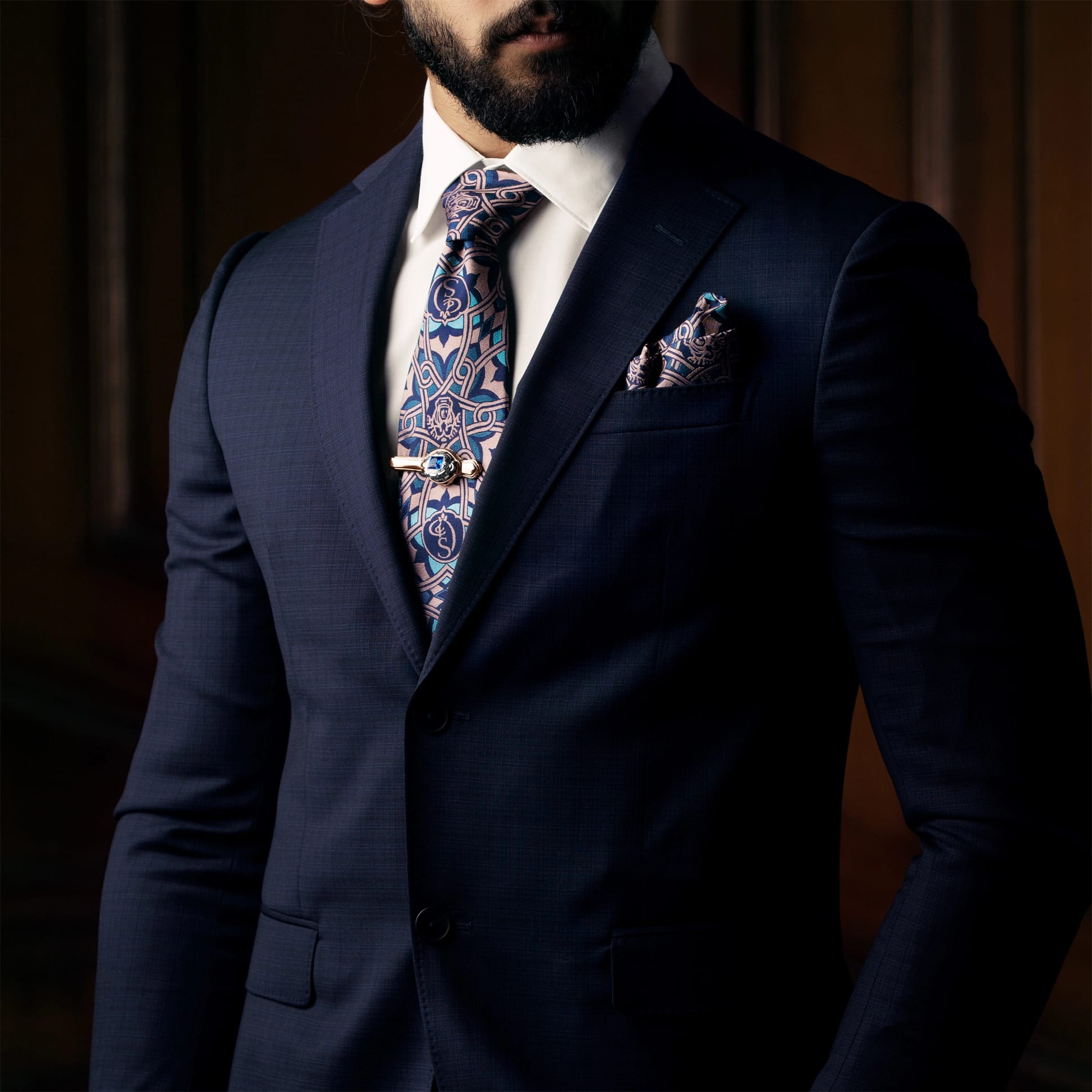 Silk Tie and Handkerchief Set