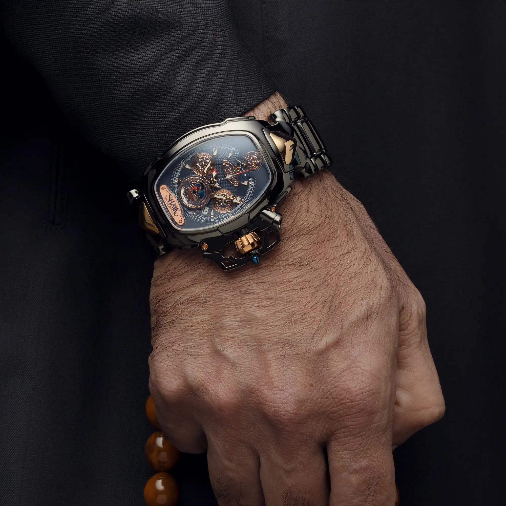 Lustrous Onyx Timepiece