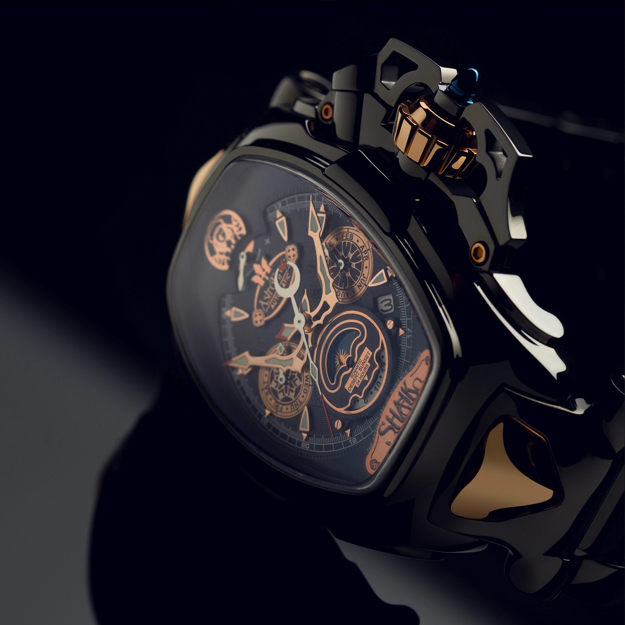 Lustrous Onyx Timepiece
