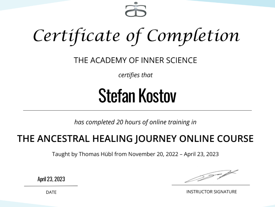 Thomas Hübl Ancestral Trauma Healing Certificate