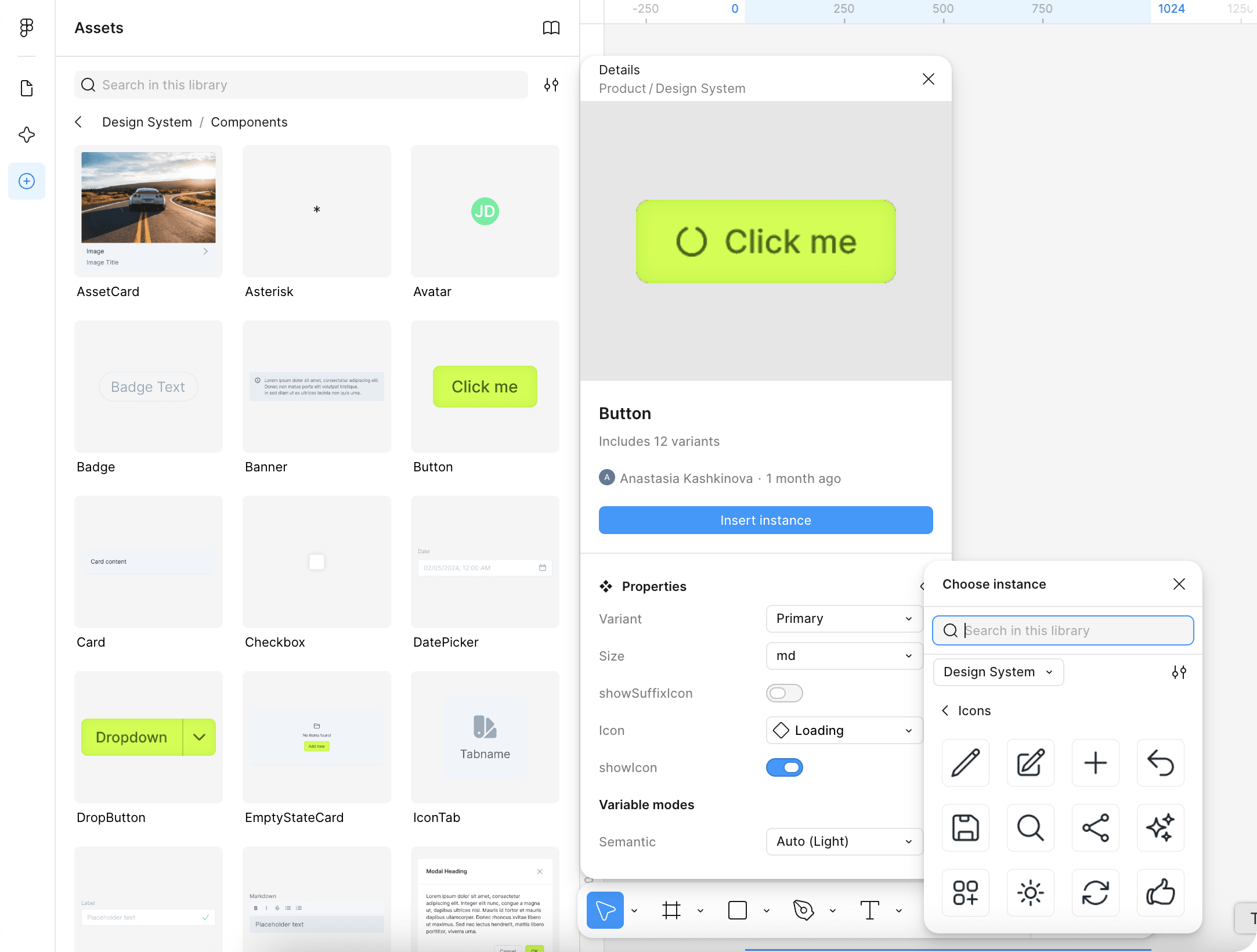 Composable button — props & icon swaps from one spot