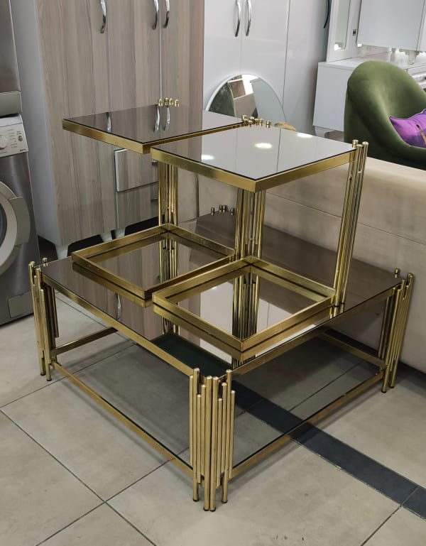 Gold Cam Orta Sehpa Takımı