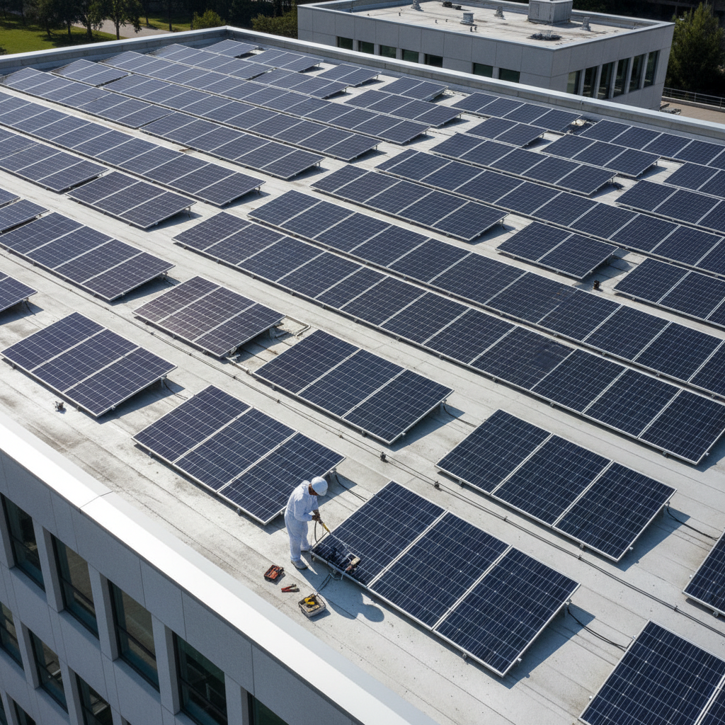 Instalación de autoconsumo fotovoltaico en cubierta en Andalucía