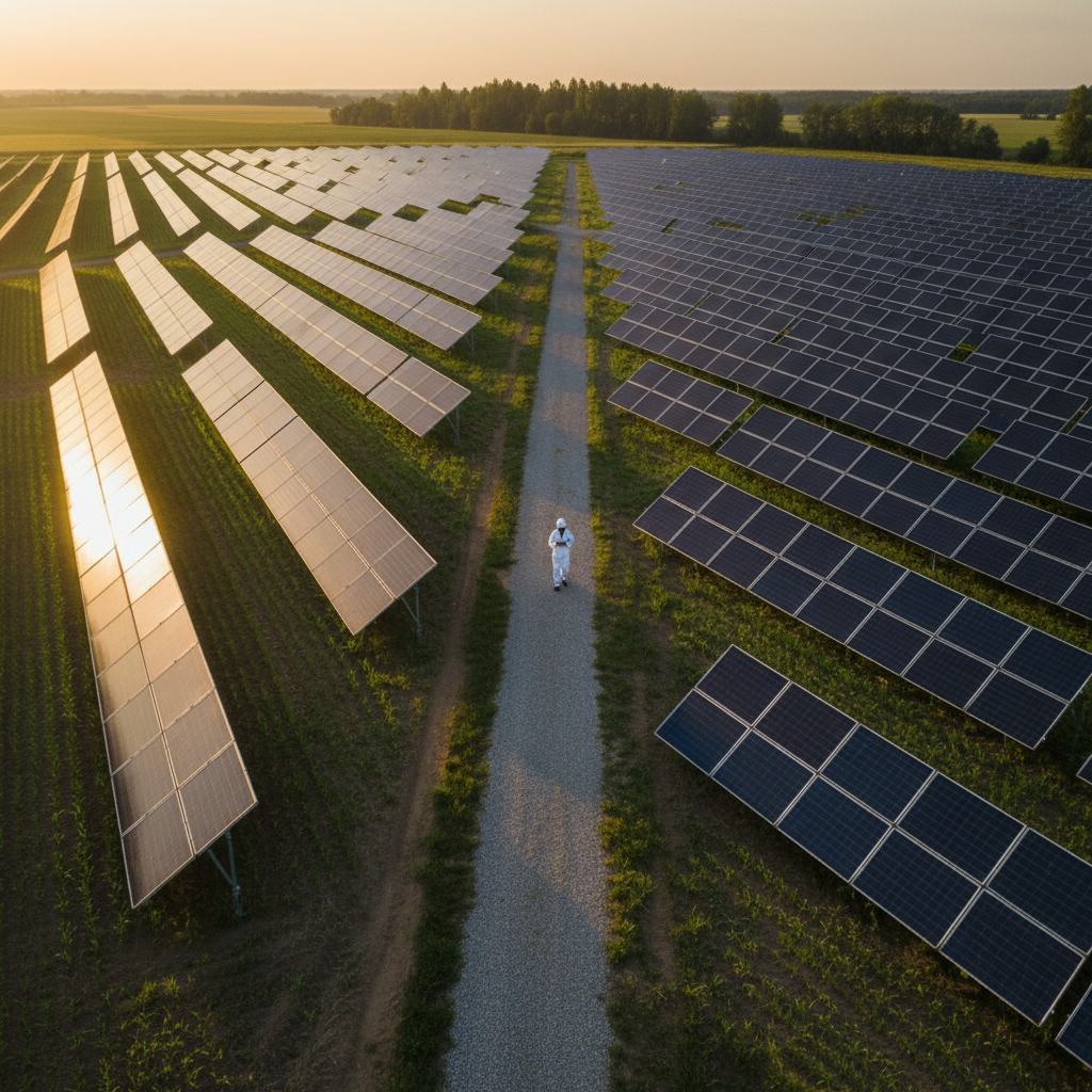 Instalación de paneles solares en la Comunidad Vegas del Almar para sistema de riego eficiente