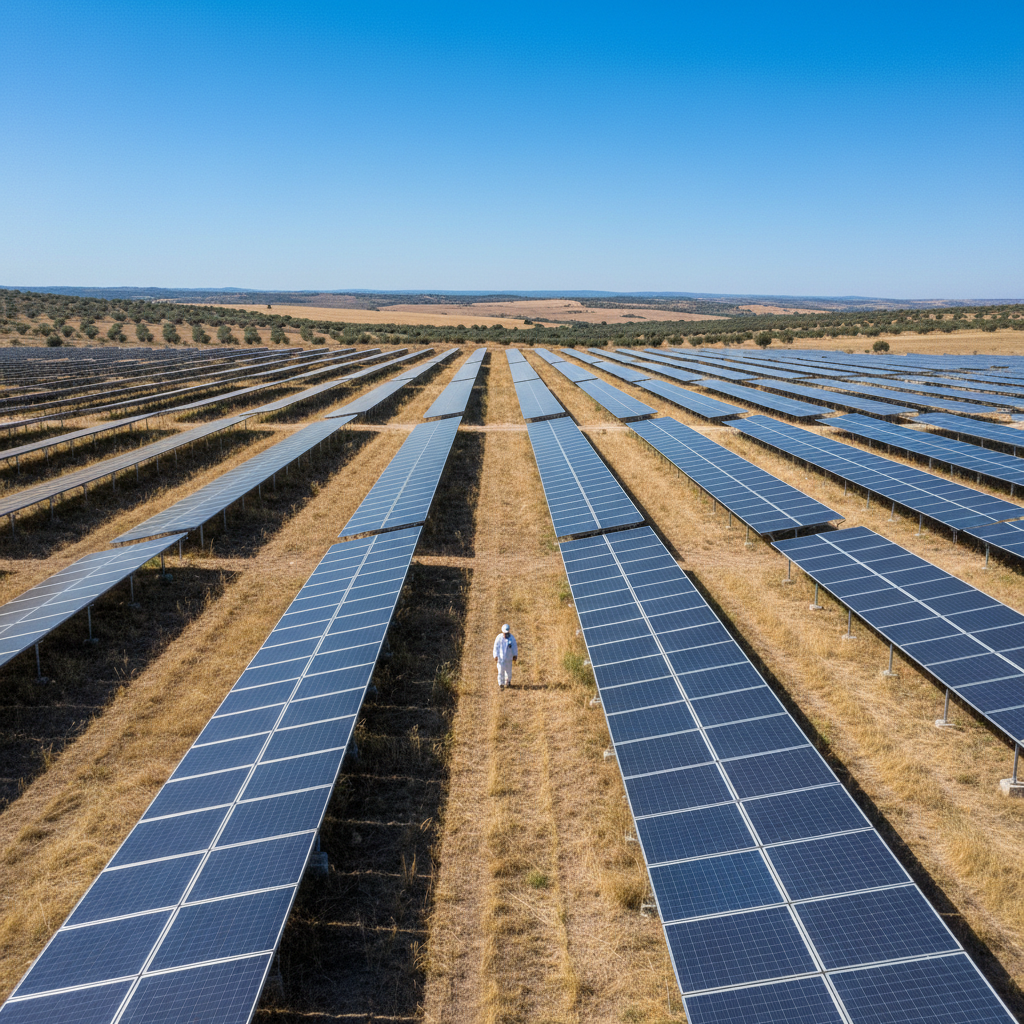 Planta fotovoltaica Arco I en Malpartida de Cáceres con paneles solares