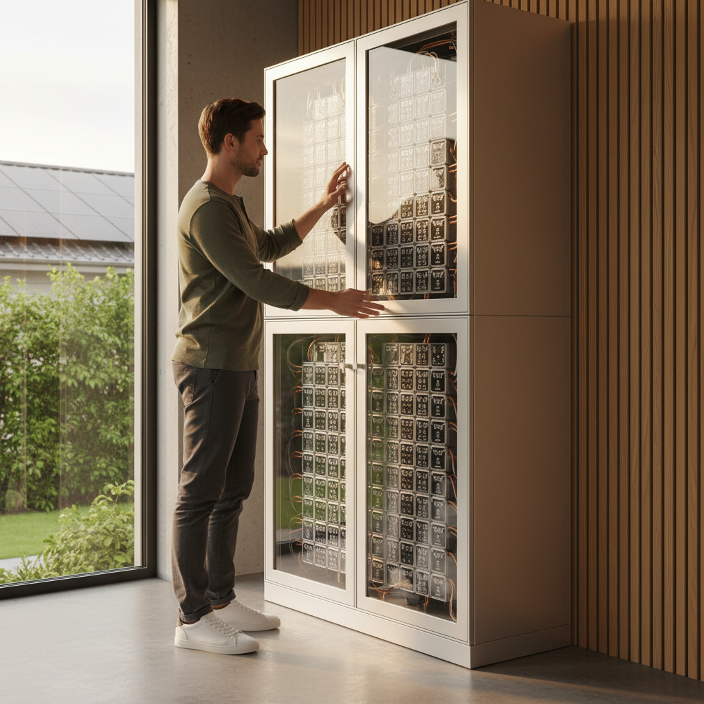 Sistema de baterías recicladas con paneles solares para almacenamiento energético en hogar