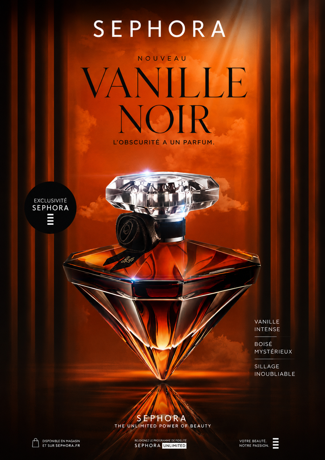 Affiche Sephora Vanille Noir