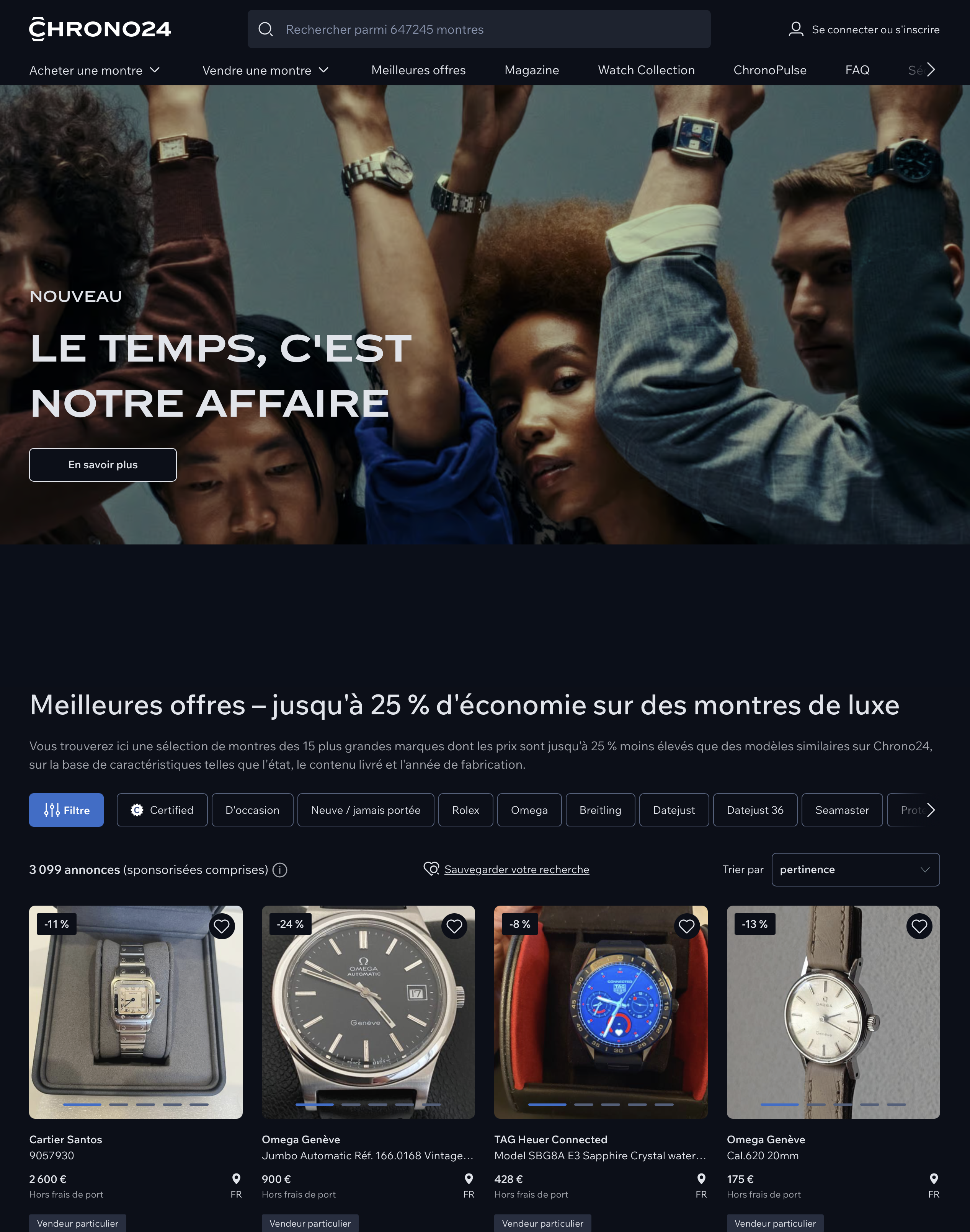 Comparaison Chronos montrant l'écart entre une approche plus standard et la nouvelle direction rebrandée.