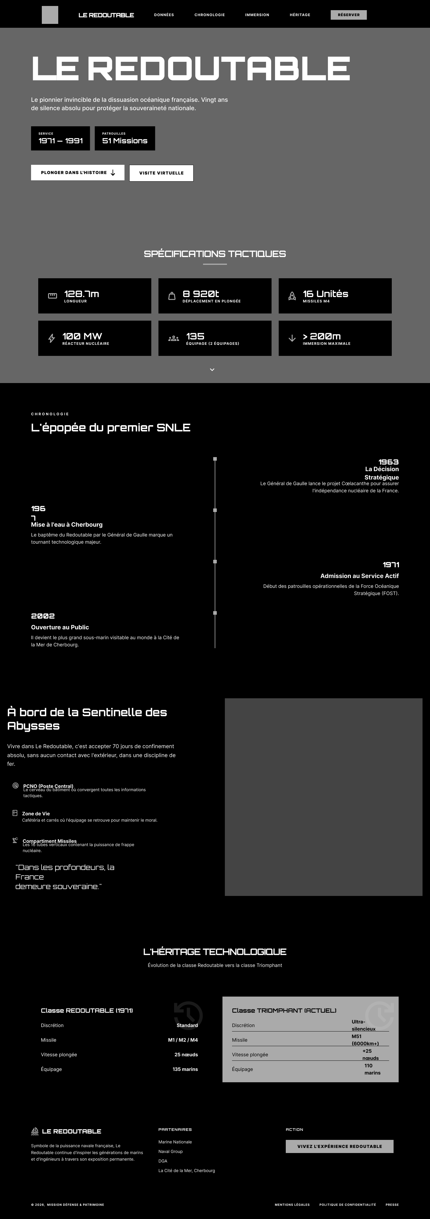 Wireframes Le Redoutable montrant le rythme de lecture et la hiérarchie avant l'interface finale.