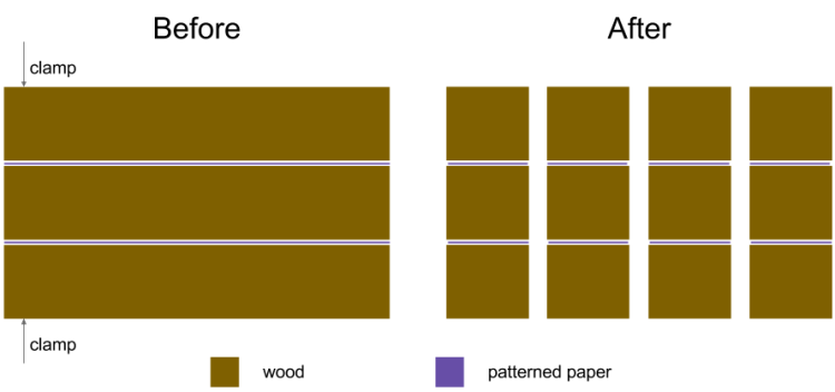 Cross-section before drilling