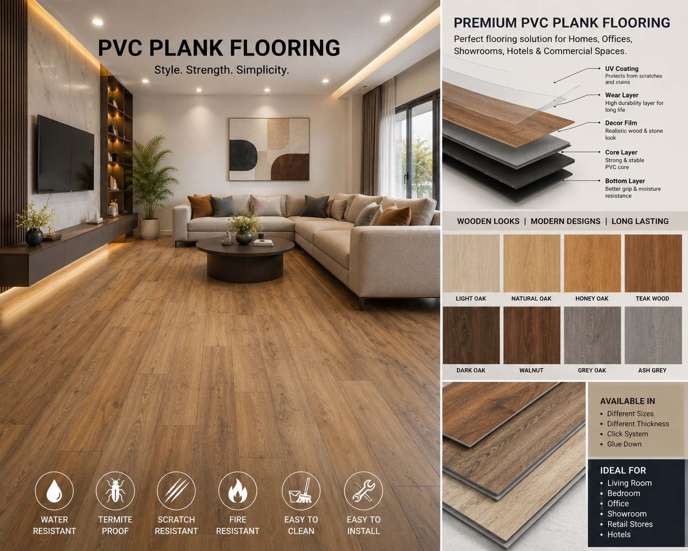 PVC Plank in Ahmedabad Gandhinagar | Arbuda Wallpaper