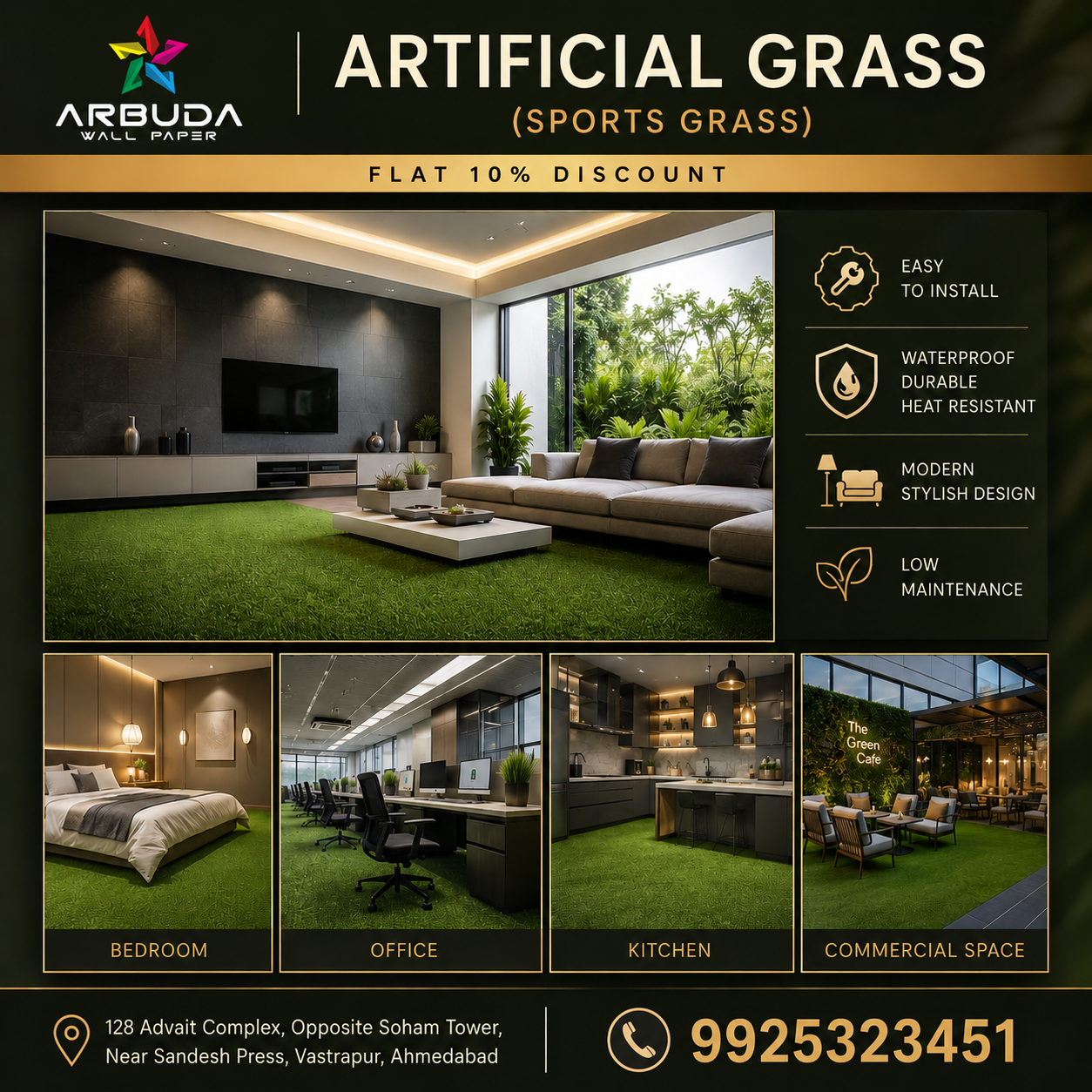 ArtificialGrass in Ahmedabad & Gandhinagar | Arbuda Wallpaper
