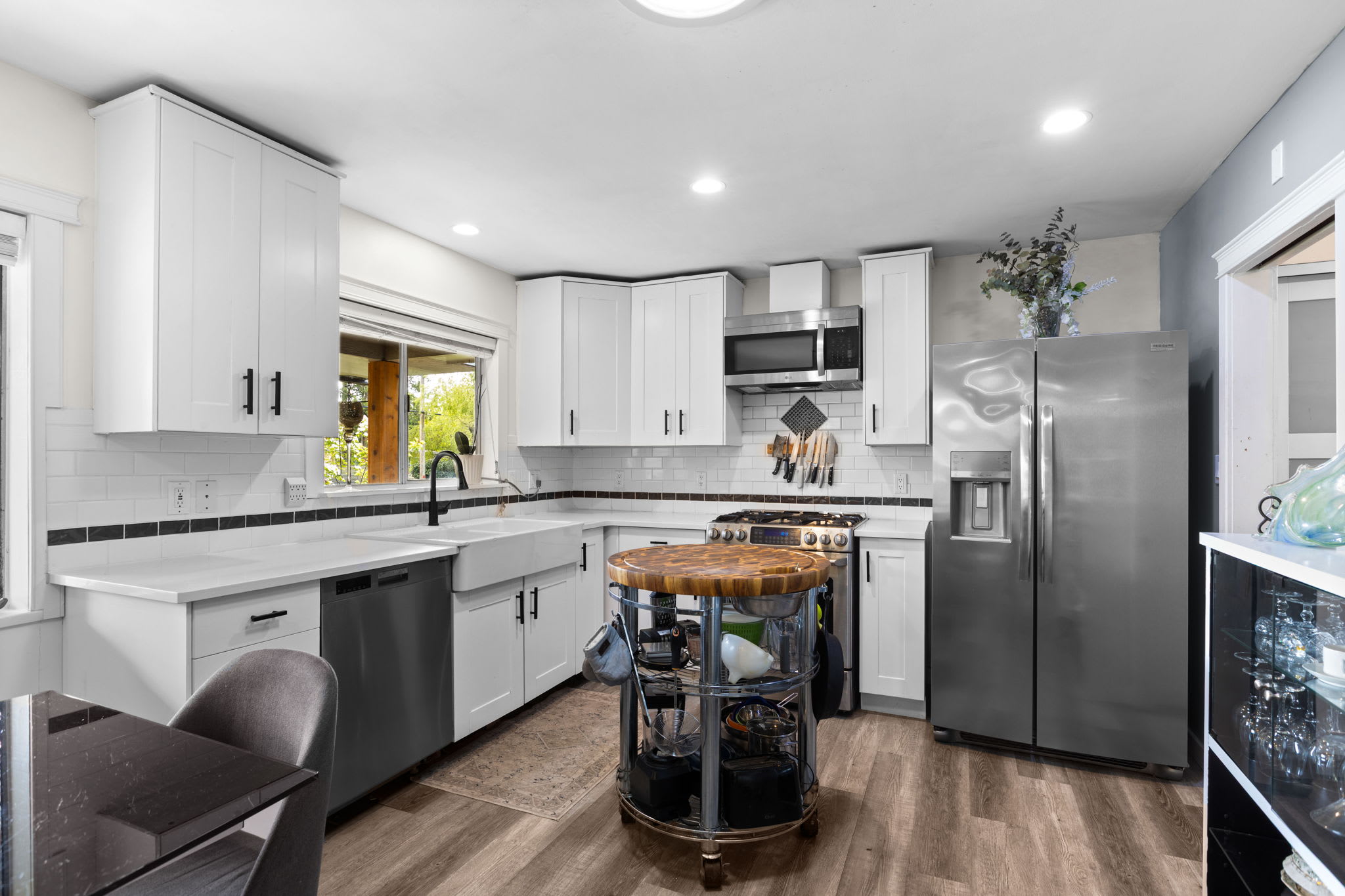 Kitchen detail — Boundary Bay Beach Cottage, Delta BC