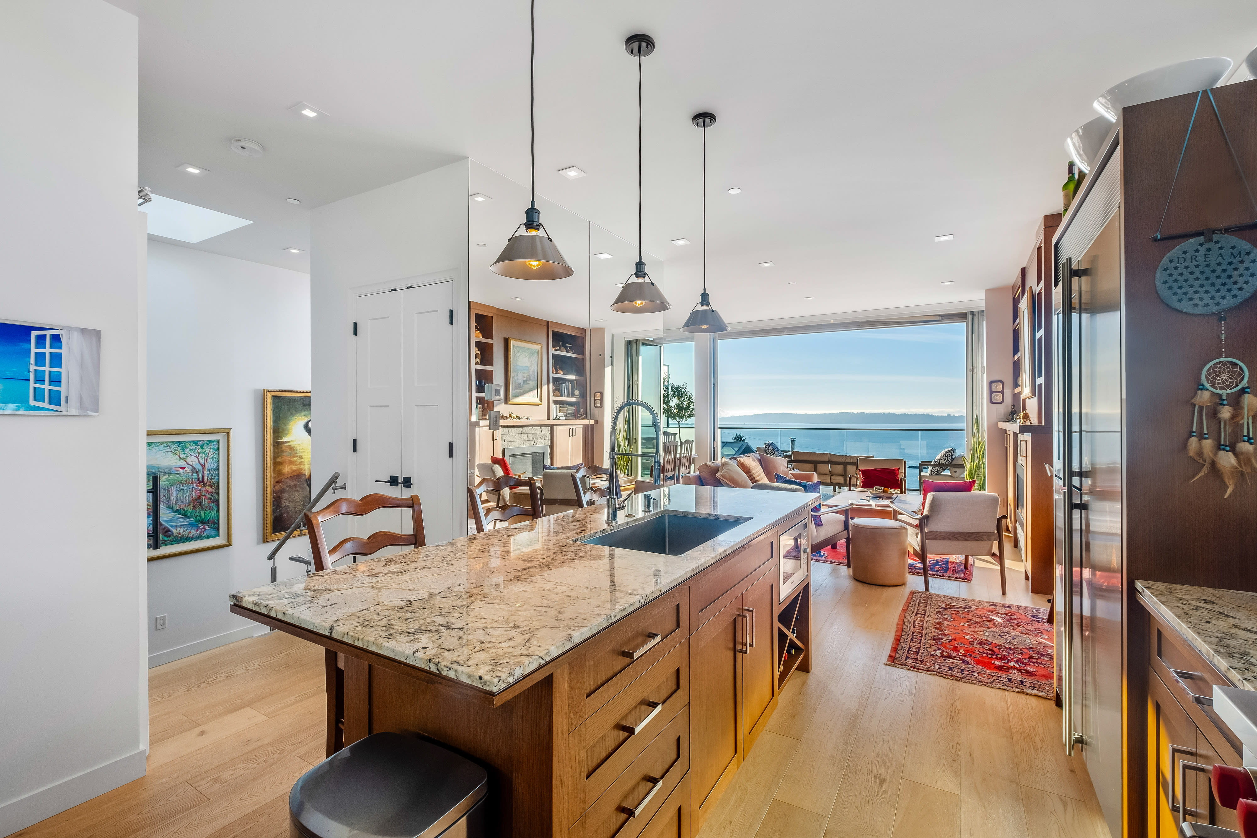 Ocean view from upper floor — 15046 Buena Vista Avenue White Rock