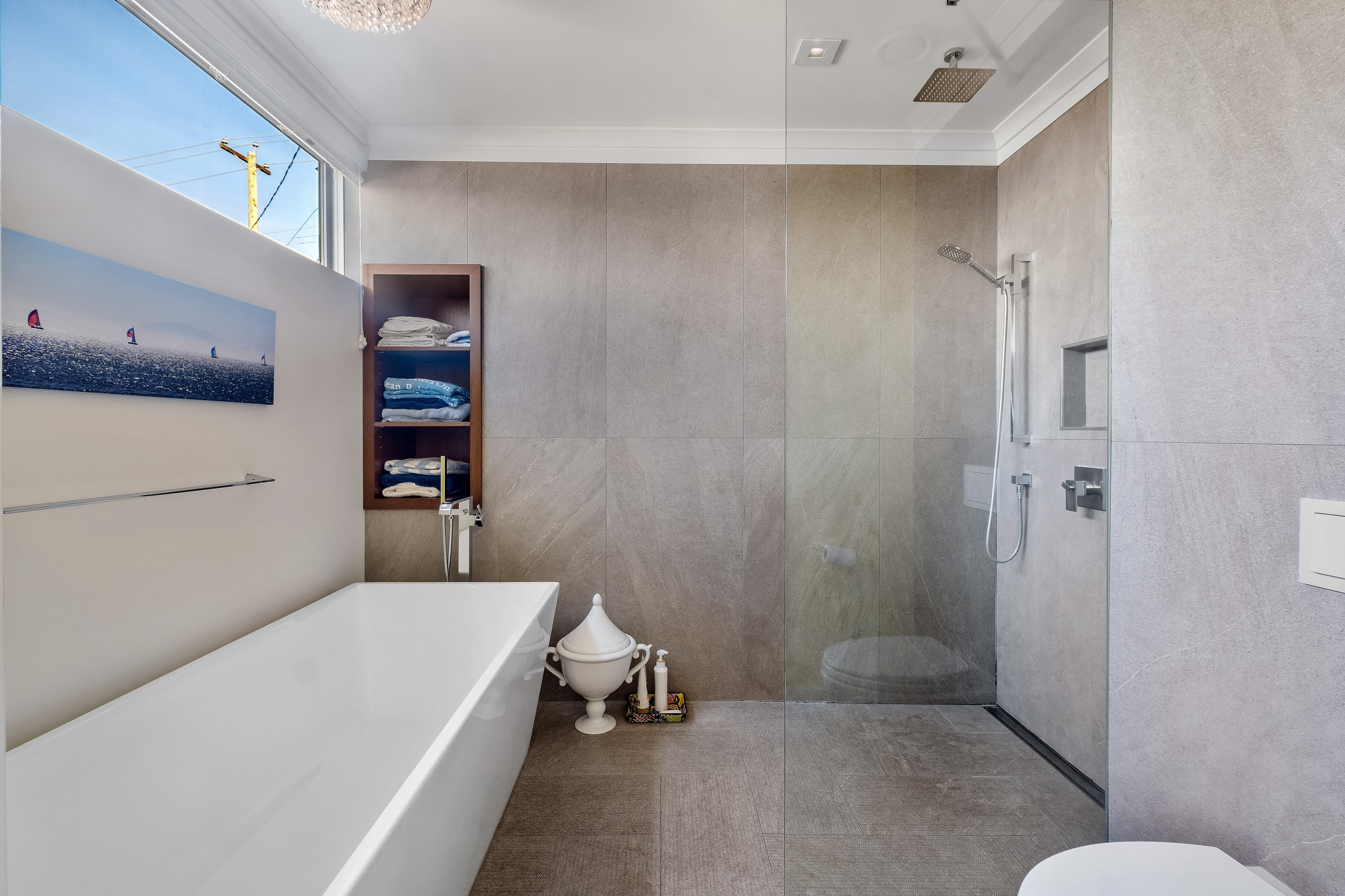 Spa bathroom — 15046 Buena Vista Avenue White Rock luxury home