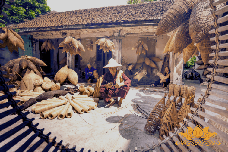 A community of Vietnamese artisans at work.