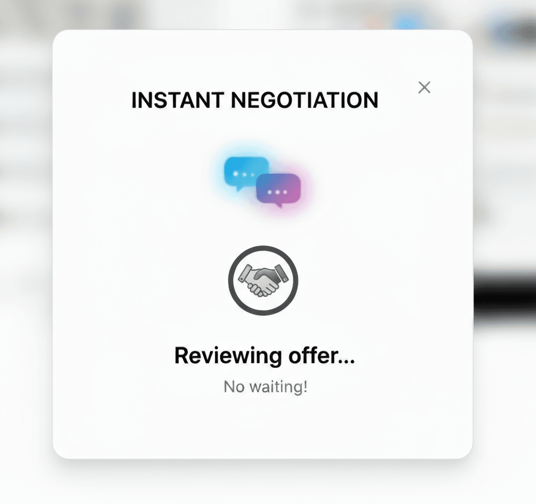 Step 2: System negotiates instantly.