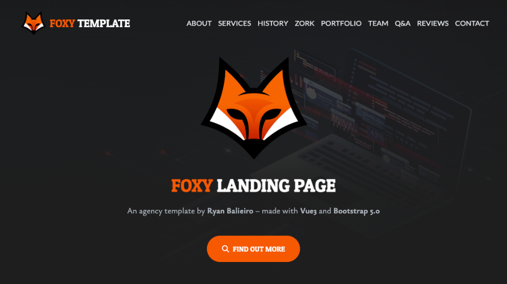 Foxy - Vue Agency Landing Page