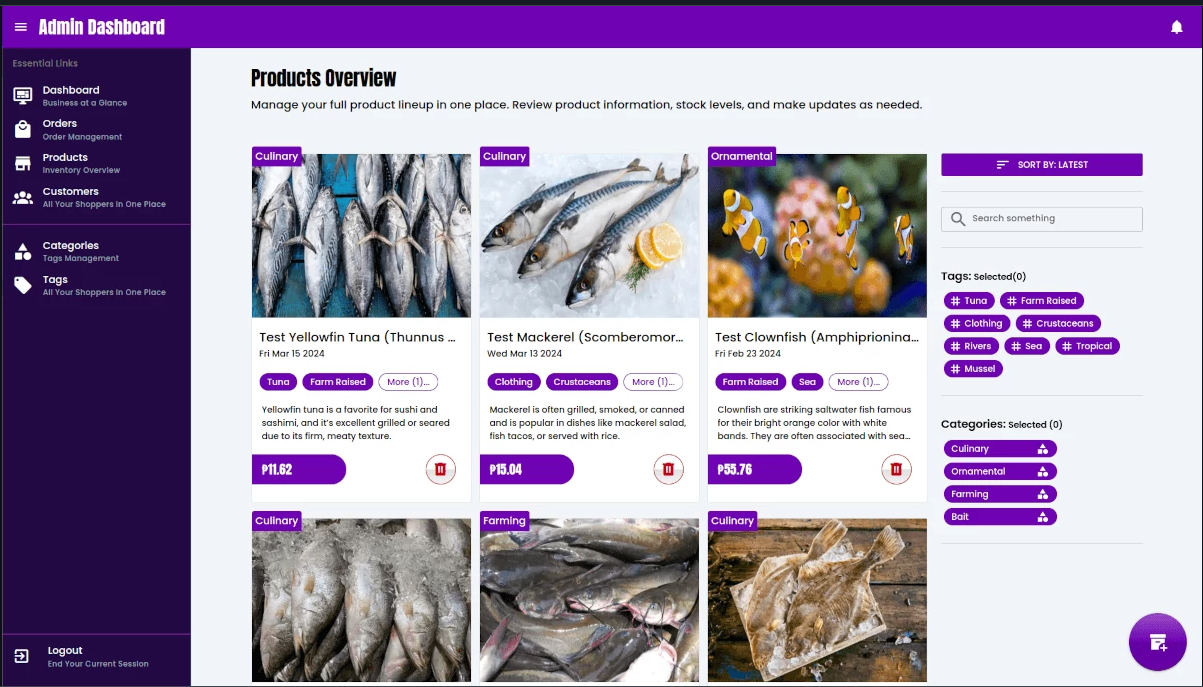 E-Commerce Fish Store