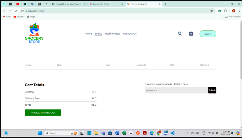 Grocery Delivery Application