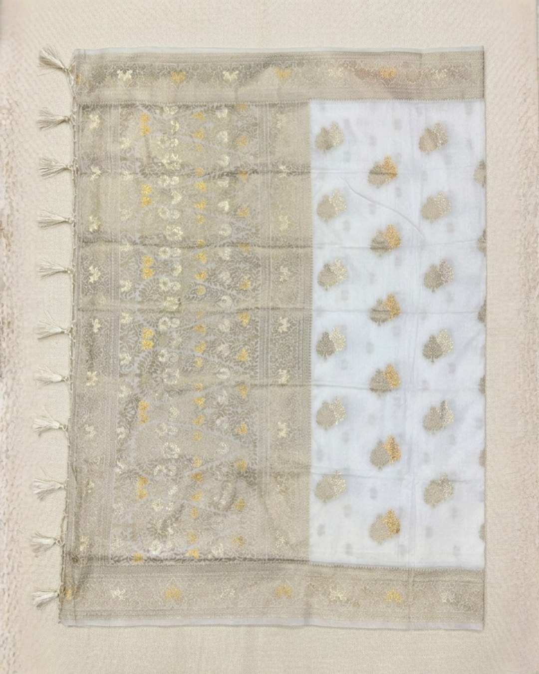 Soft Fabric with Gold Buti