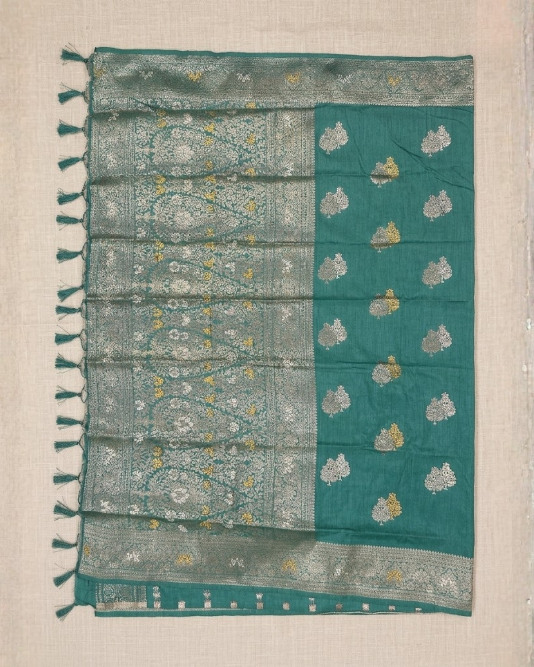 Soft Fabric with Gold Buti