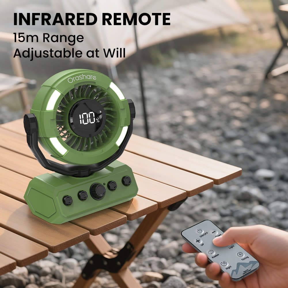 Rechargeable Camping Fan + LED Light ā photo 1