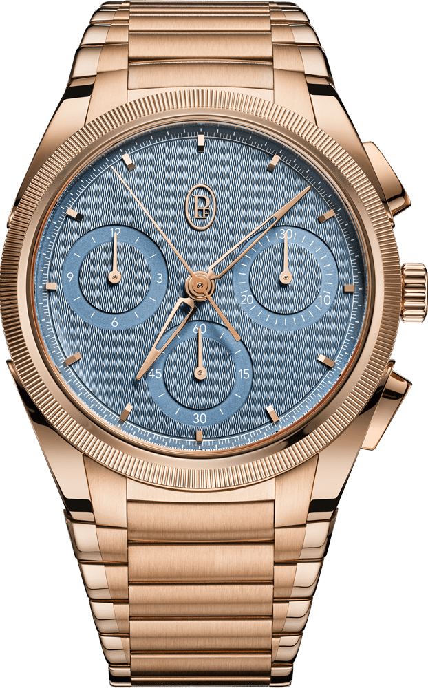 Parmigiani Fleurier Tonda PF Chronograph 40mm No Date Rose Gold Mineral Blue COSC