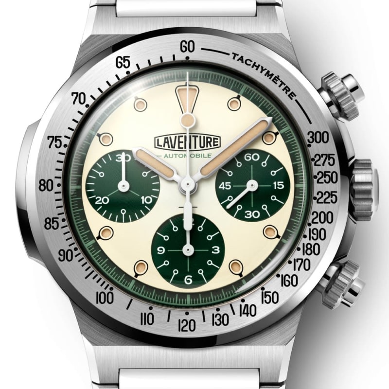 Laventure Automobile Chronograph Steel Cream